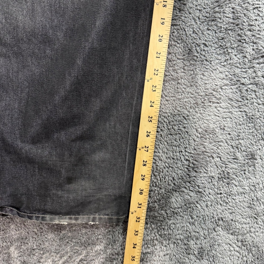 Kenneth Cole Reaction Mens Baggy Jeans 32x33 Faded Black Straight Leg Denim - Picture 6 of 7